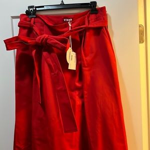 Staud midi red skirt new with tags